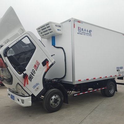 4米2蓝牌福田奥铃速运欧马可宽体冷藏车 6吨重载版肉钩冷链运输专家